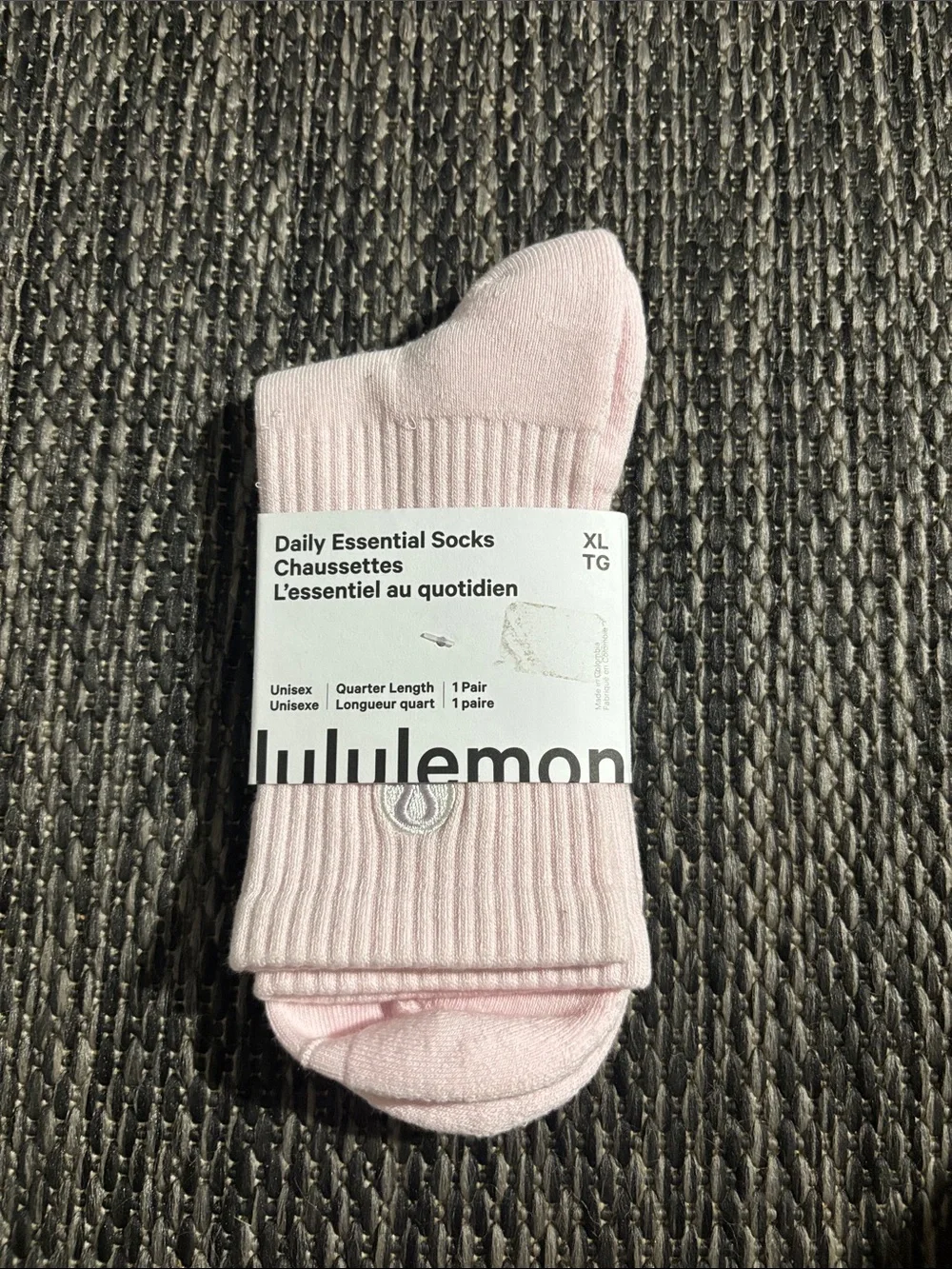 Lululemon Daily Essential Socks Blissful Pink Size XL